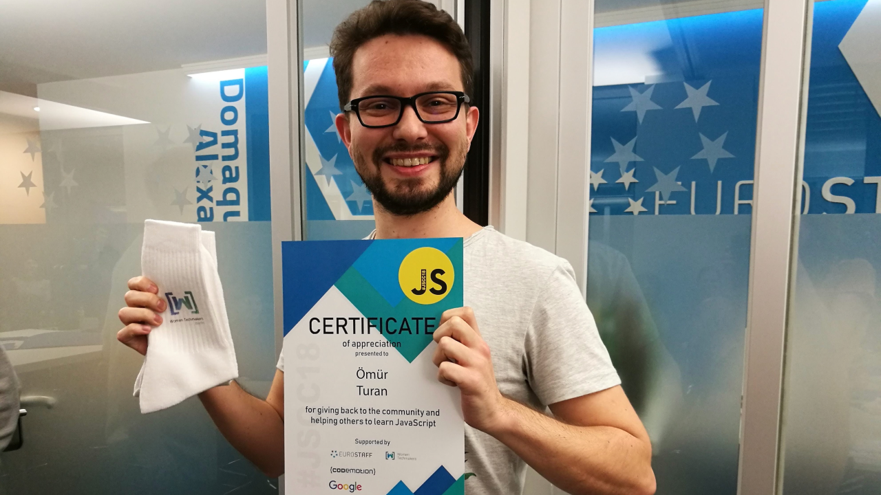 WTM Berlin ile beraber düzenlediğimiz JS Crash Course sertifikası