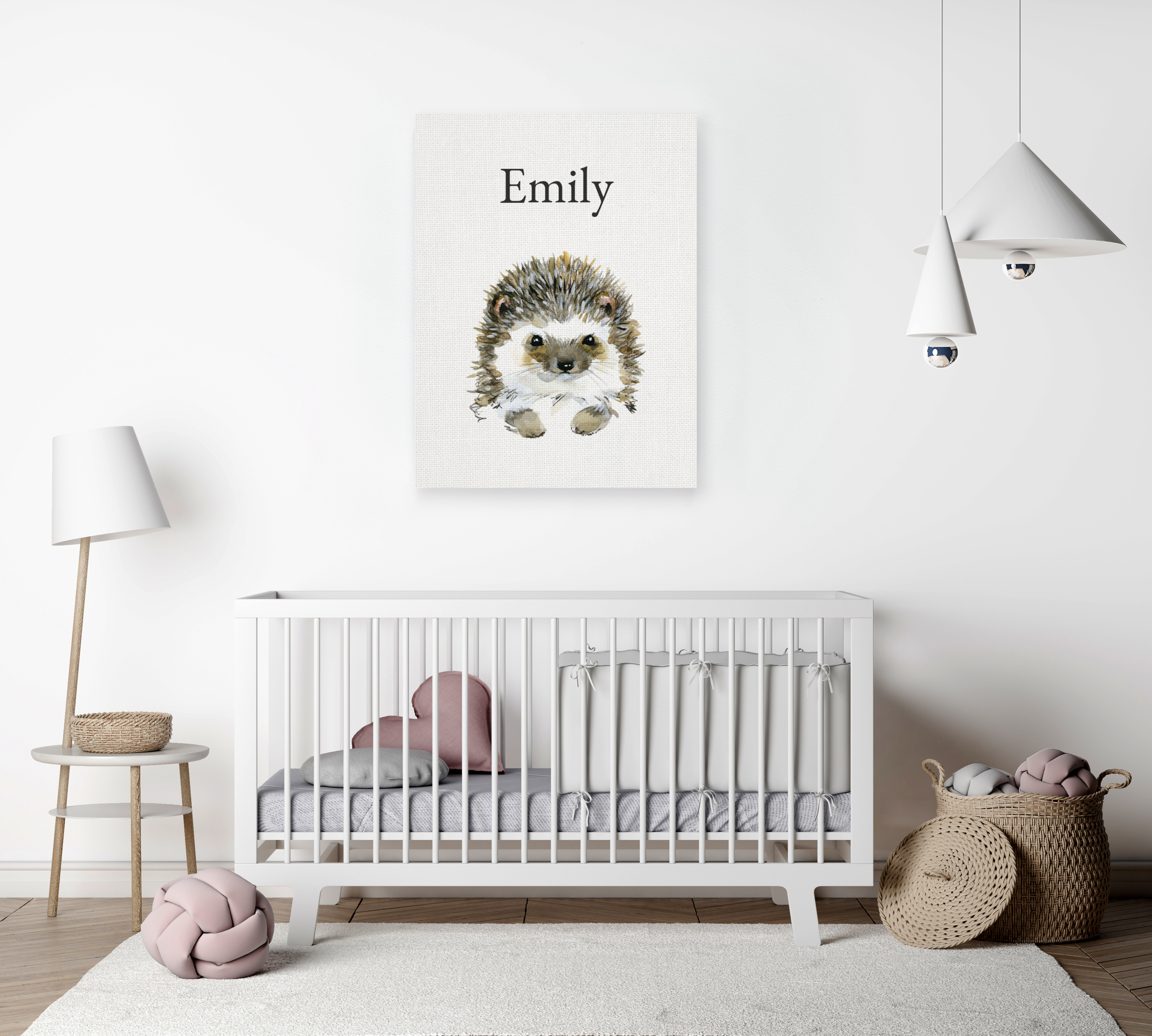 Kids art print of farm animal in nursery