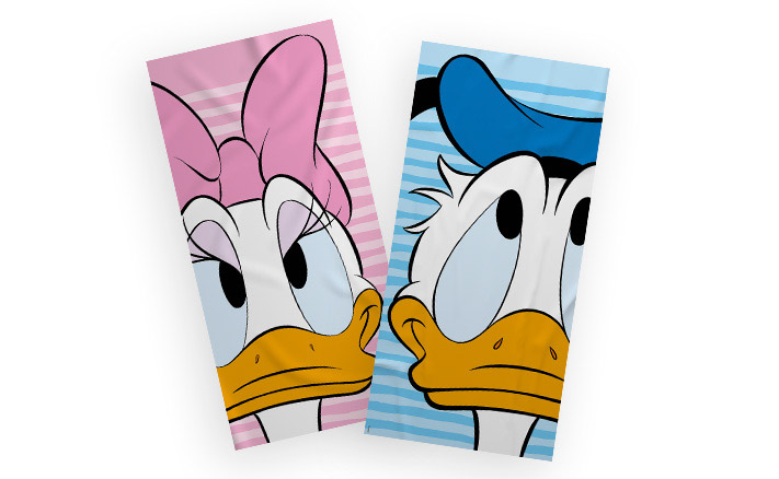 Donald en Katrien Duck Strandlakenset | Nu ruim 20% korting!