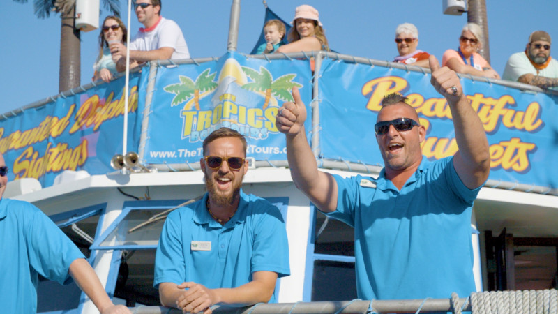 Tropics Boat Tours Men on Deck