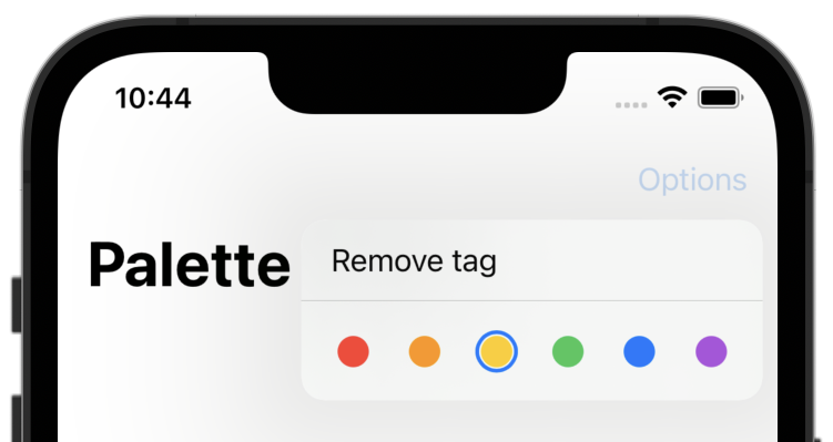 Menu with palette picker in SwiftUI