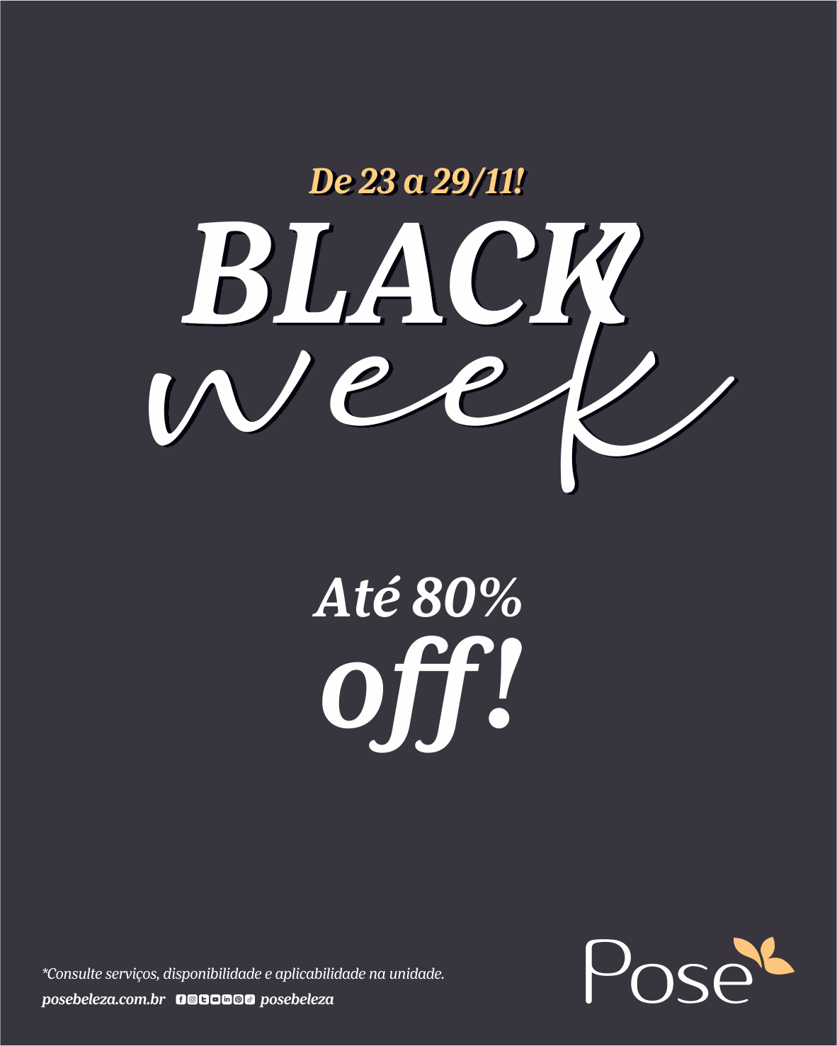 Imagem da promoção Black Week Posê