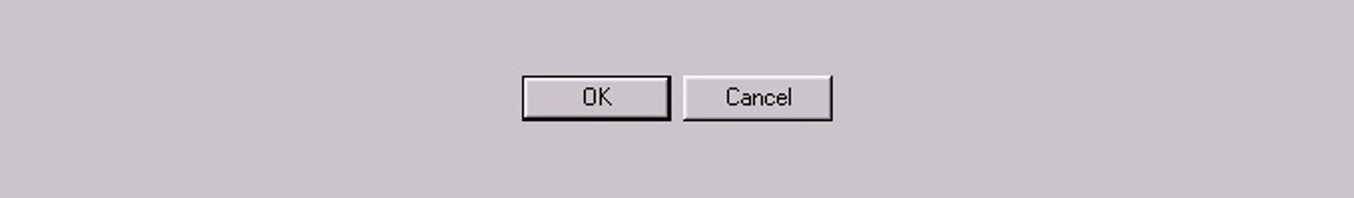 A Windows 95 screenshot (an OK button and a cancel button)