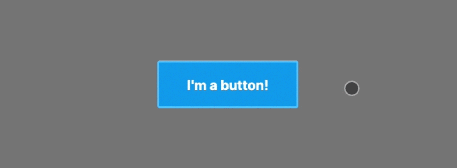 gif showing a button that changes color from blue to red while being clicked