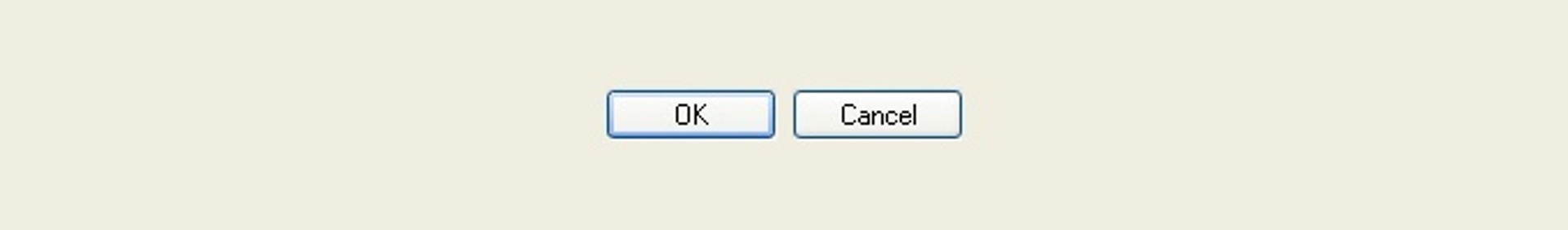 A Windows XP screenshot (an OK button and a cancel button)