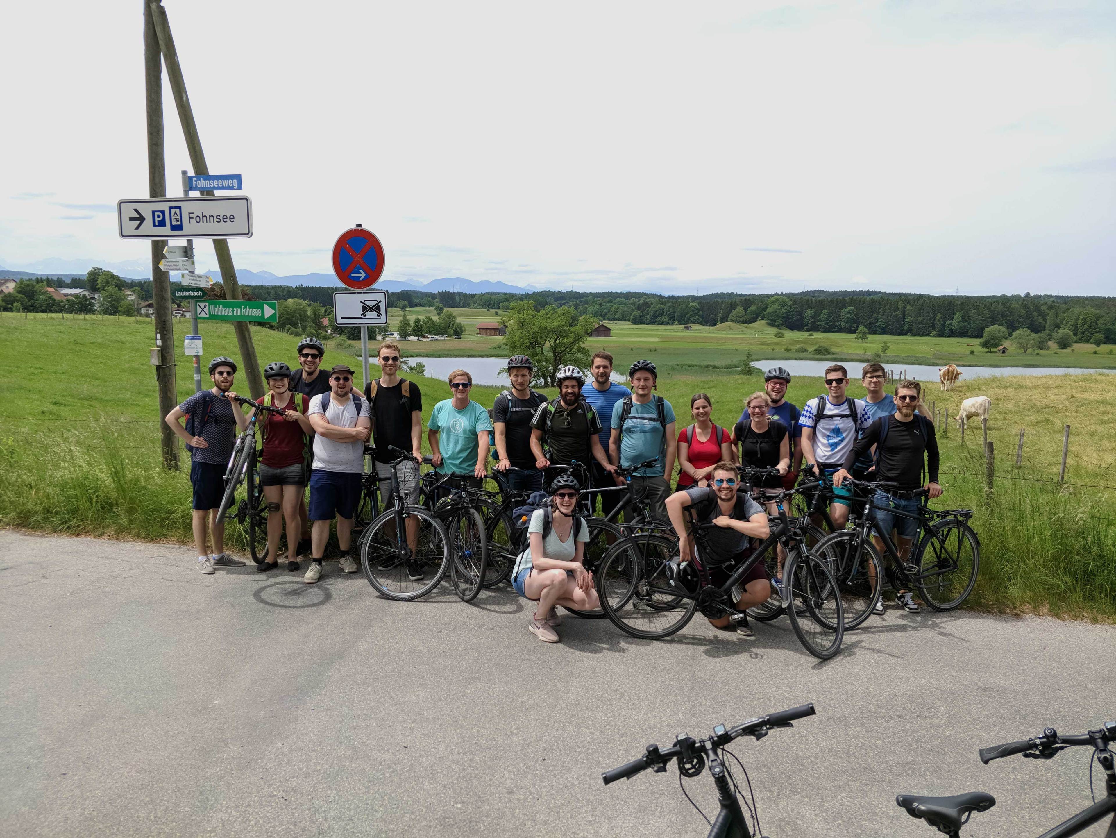 Peerigon team picture of the bike excursion 2019