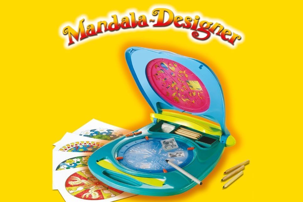 Mandala Designer mit verschiedenen Drehscheiben und Beispiel-Mandalas
