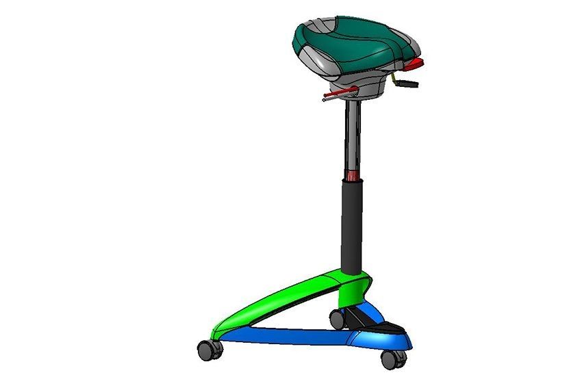 Standing chair 3D graphic view