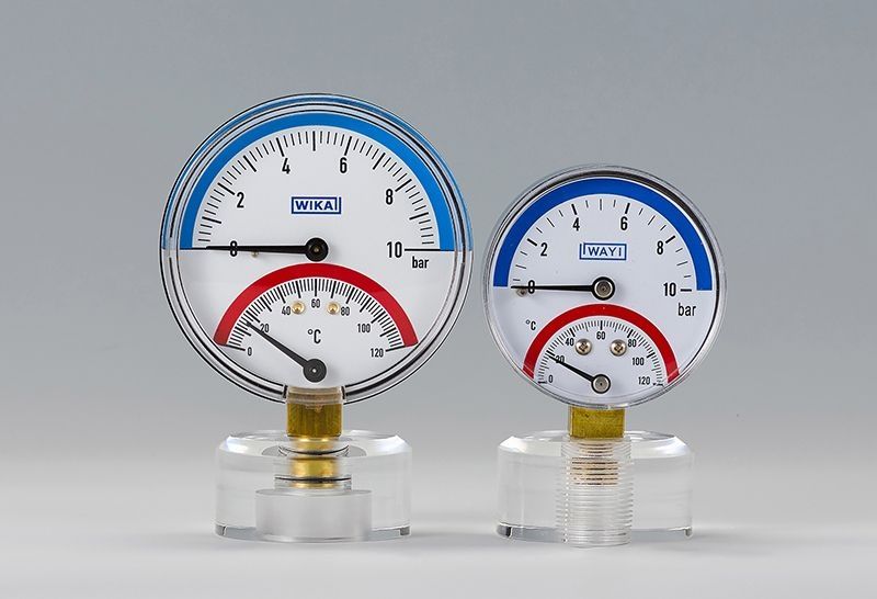Auszeichnung - Bimetall-Thermomanometer (Druck- und Temperaturmessung)