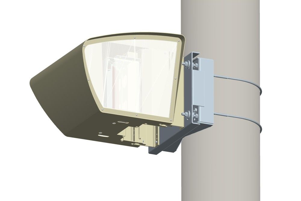 Antenna housing with reflector/lens unit Rendering