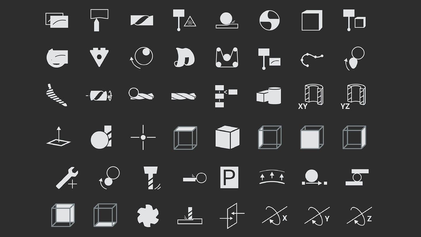 Collection of Icons for Multigrind Styx Software