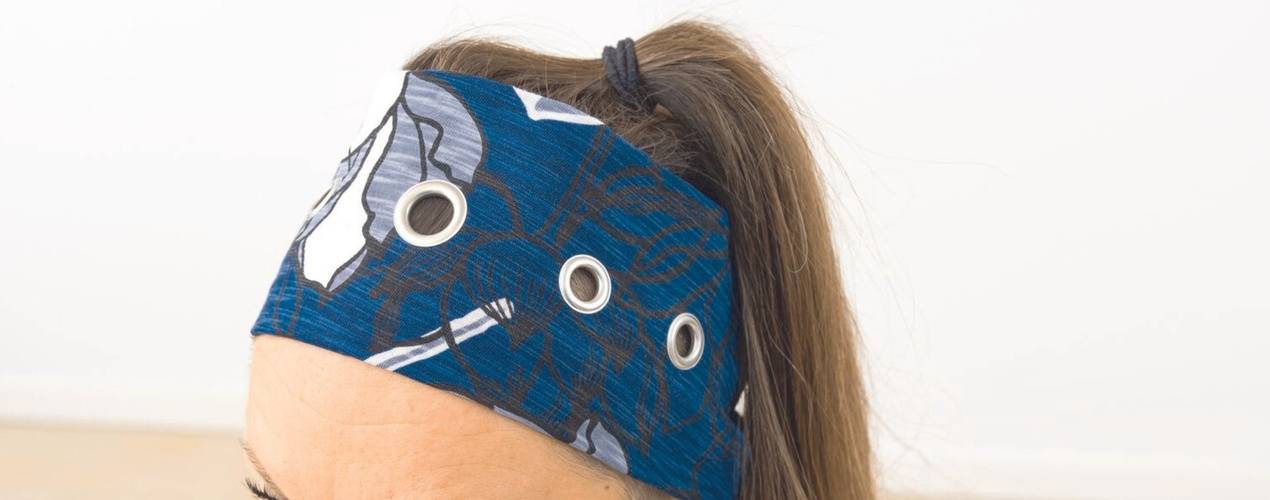 Haarband aus buntem Jumpsuit nähen