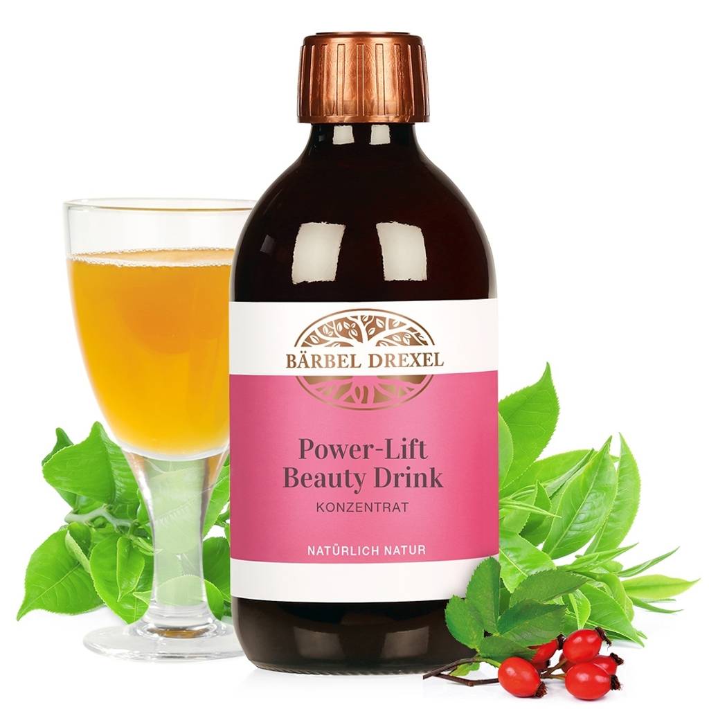 Power-Lift Beauty Drink mit Deko