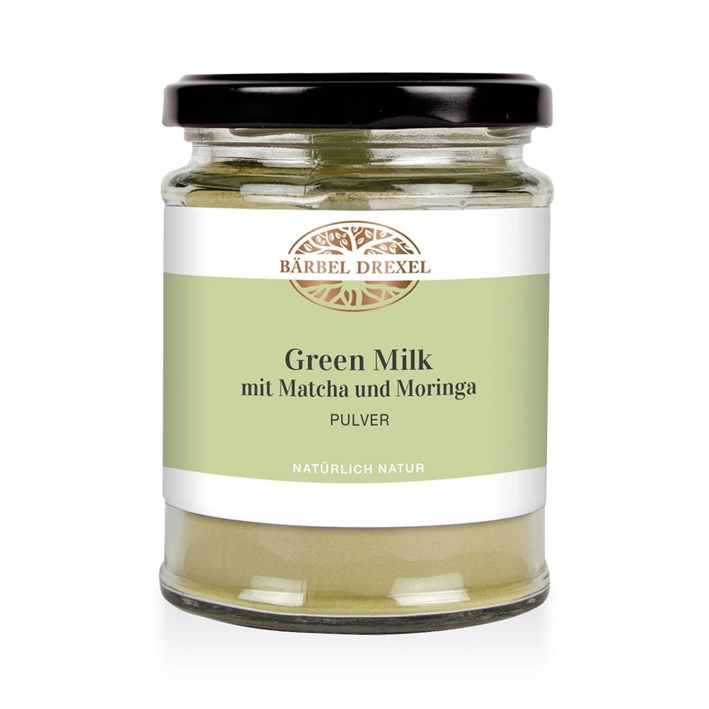 Green Milk mit Matcha und Moringa Pulver, 120g