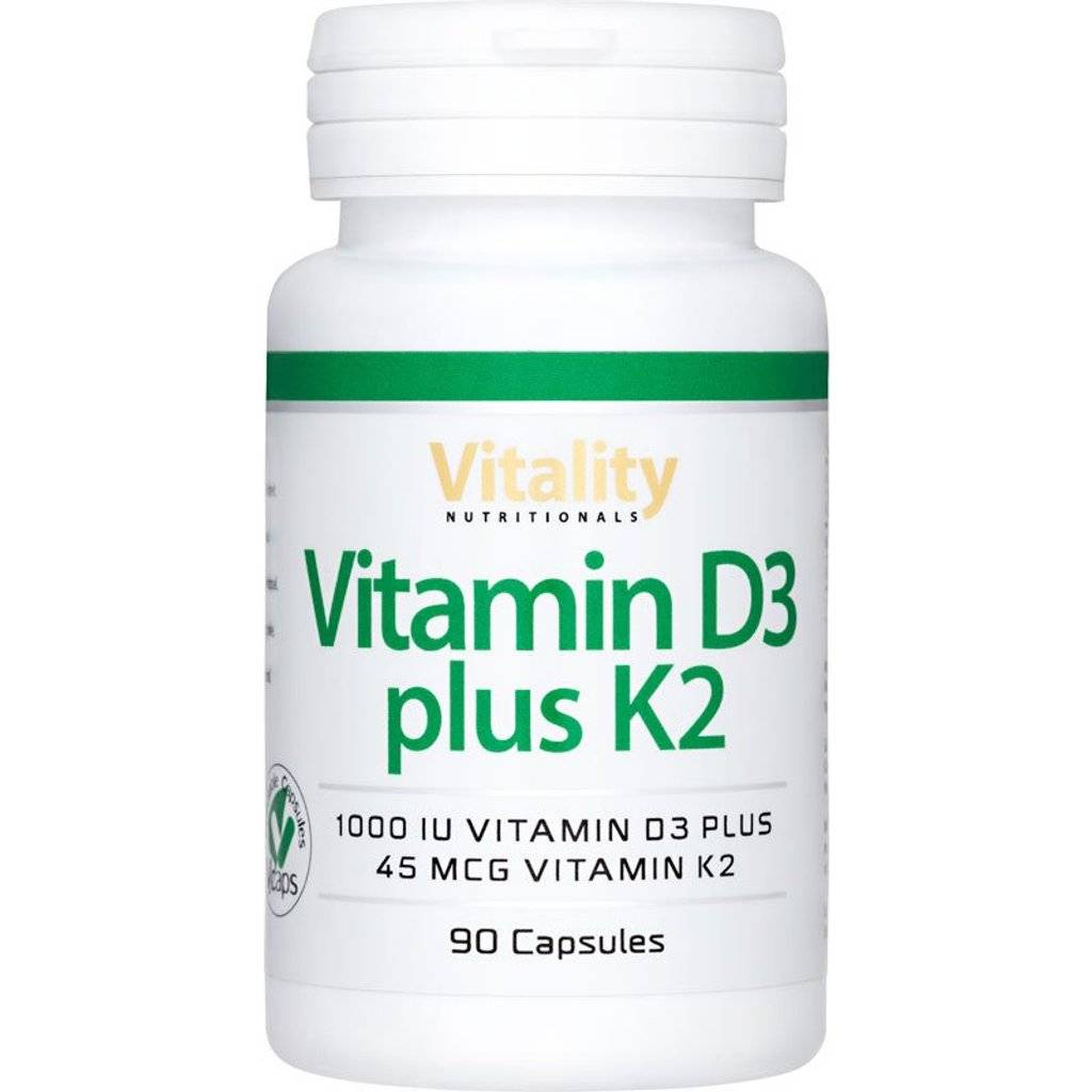 Vitamin D3 1000 plus K2 45 - 90 kapsler - quantity-1