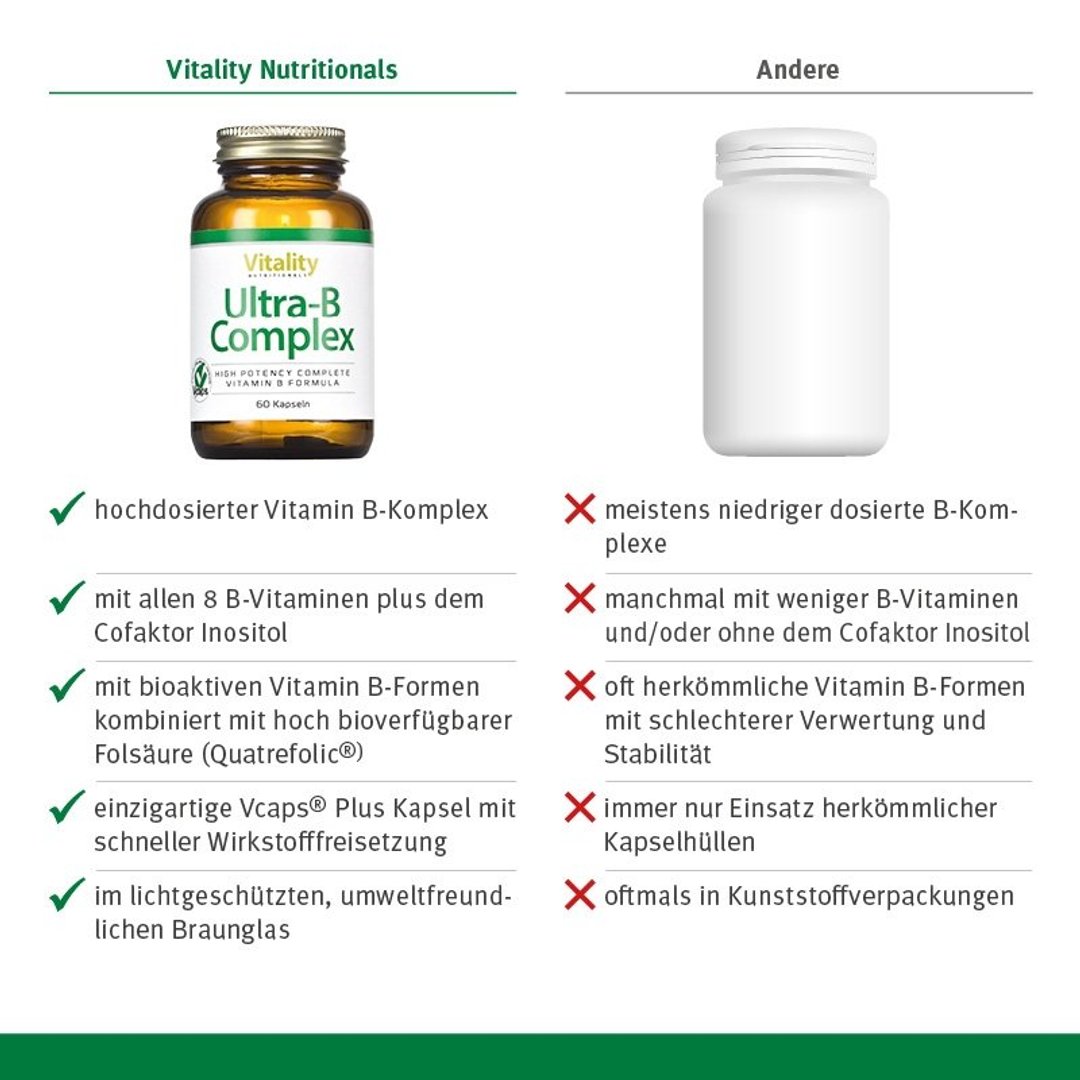 Vitamin B Komplex hochdosiert Ultra B Complex Kapseln