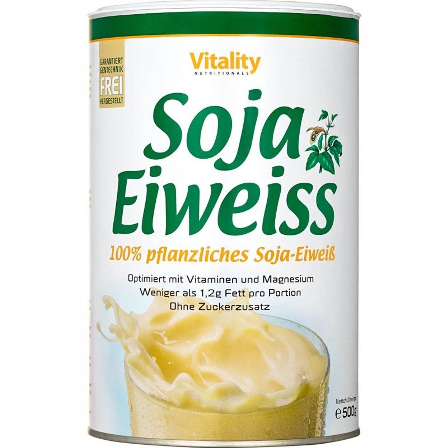 Vitalityballs - 60% Protein Soja Crispies Natur 500 g ohne Zucker-Zusatz -  Eiweiß Soya Sojacrispies ideal als Topping für Müsli, Salate und