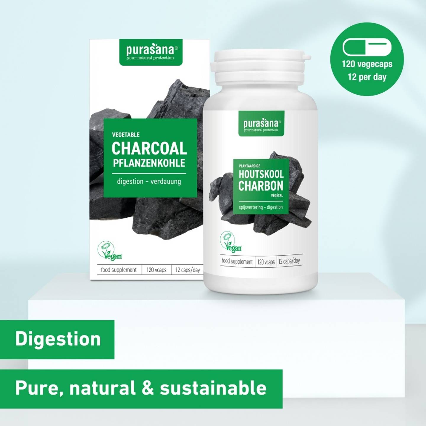 Charbon Vegetal Active - 120 Gelules Vegan