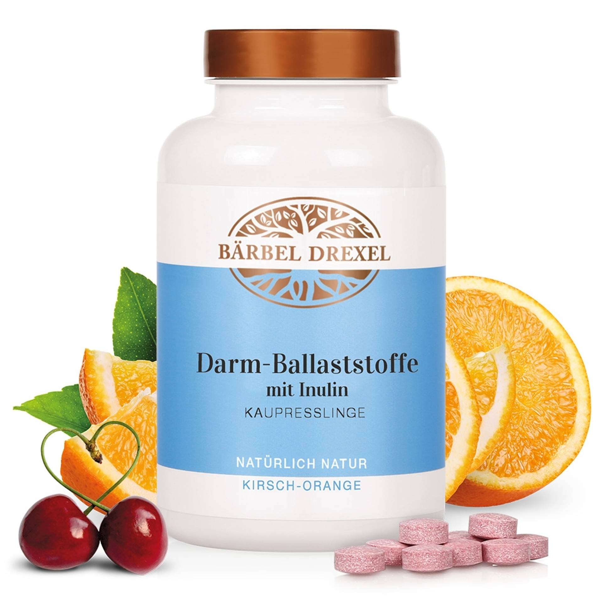 Darm Ballaststoffe mit Inulin Kaupresslinge Kirsch-Orange