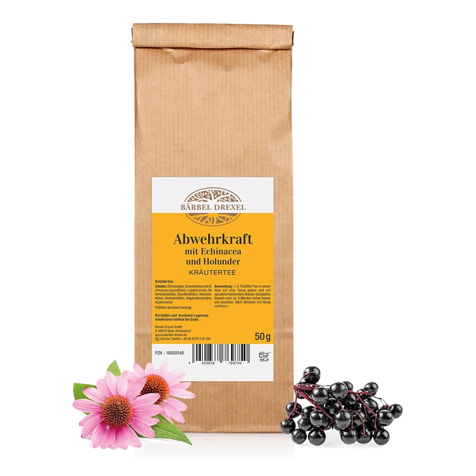 Abwehrkraft mit Echinacea und Holunder Kräutertee