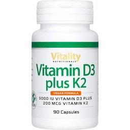 Vitamin D3 5000 IE plus K2 200 mcg VEGAN
