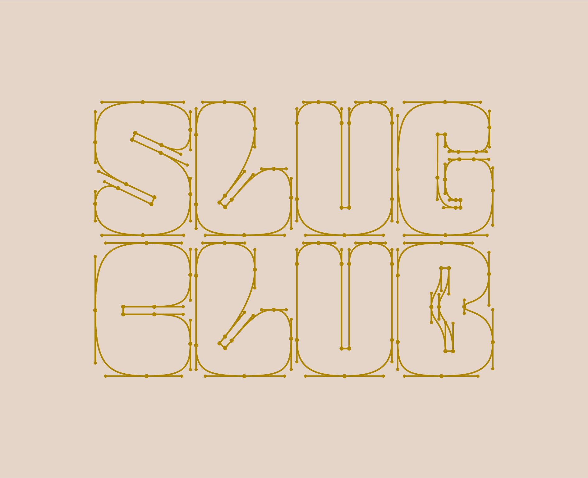 Slug Club Wordmark Outlines