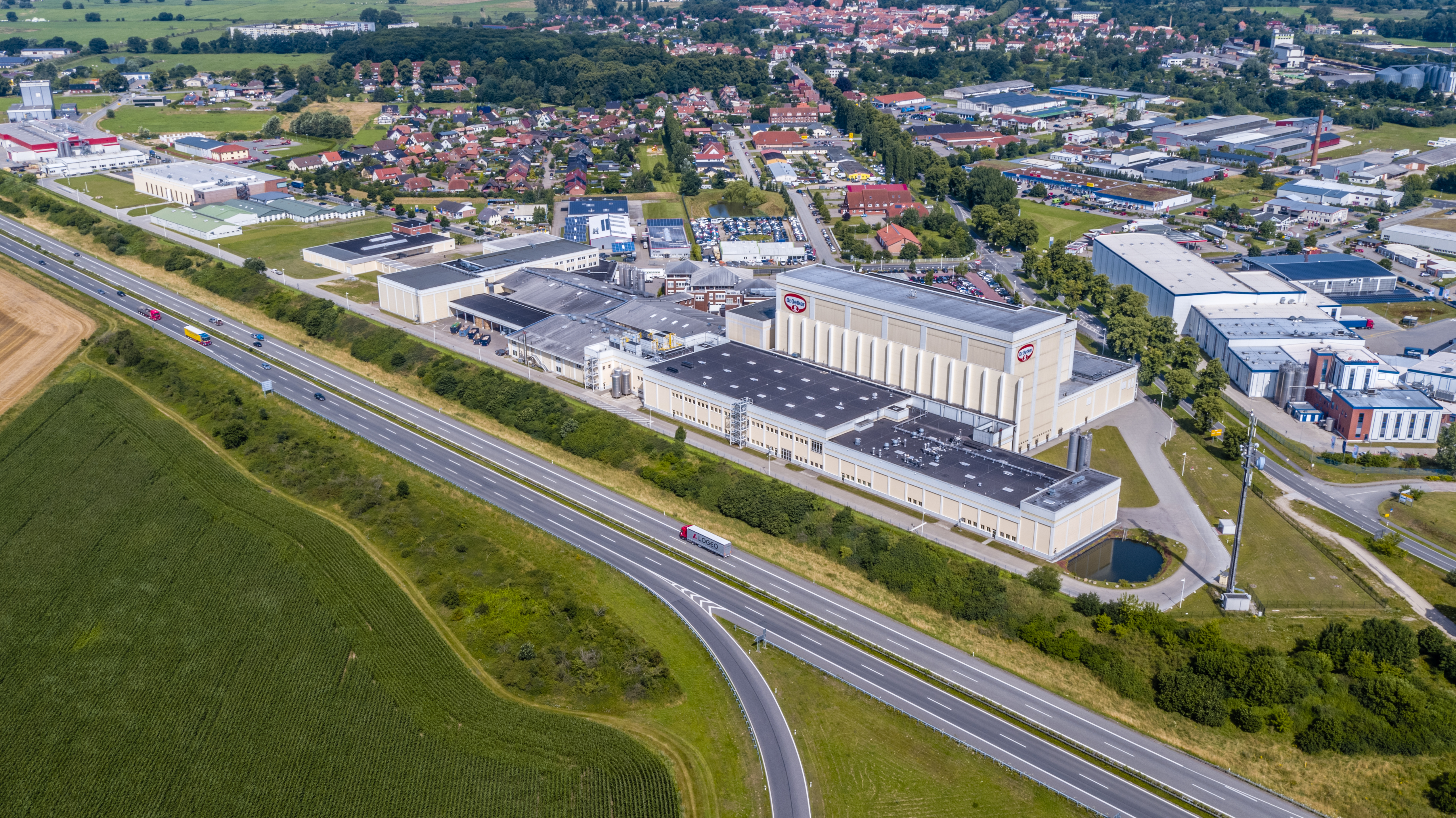 Dr. Oetker Plant Wittenburg Aerial View