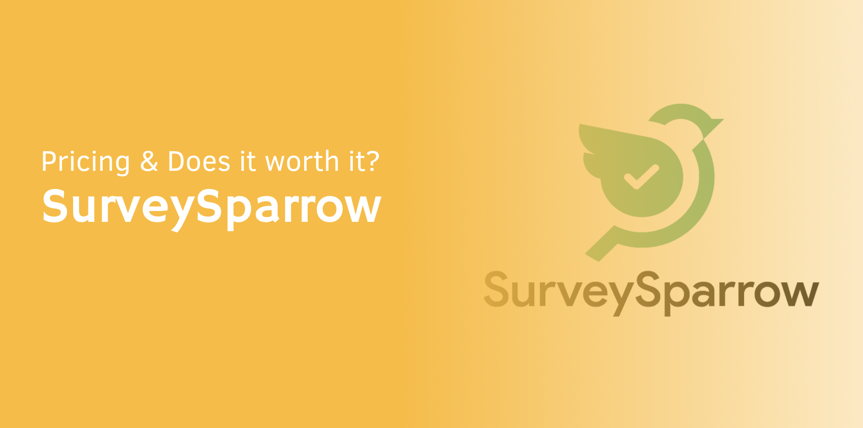 SurveySparrow pricing & Does it worth it?