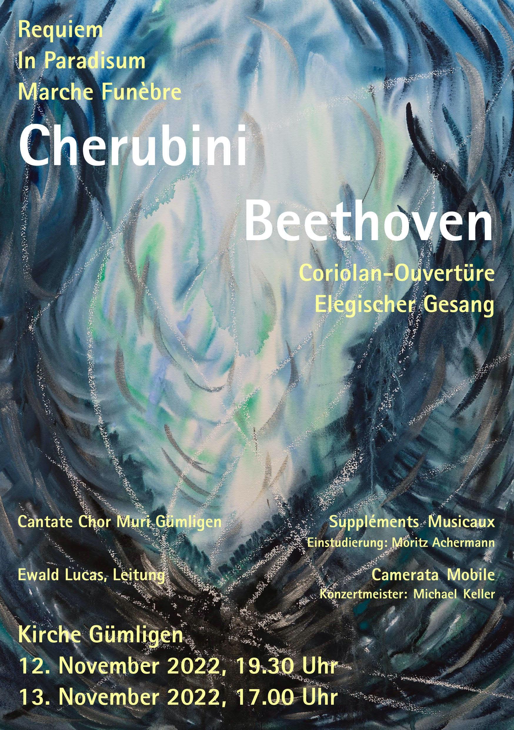 Flyer für das Projekt "Cherubini / Beethoven"