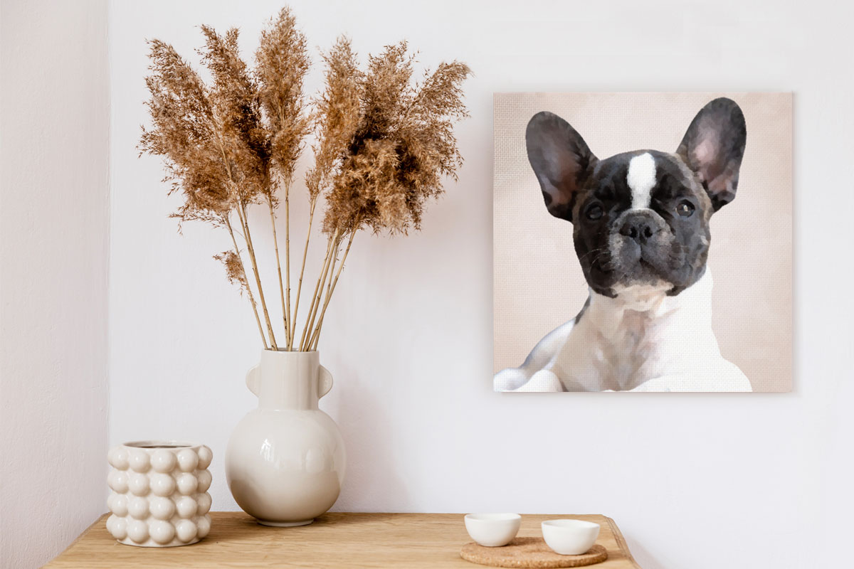 Pet Portrait on canvas of dog