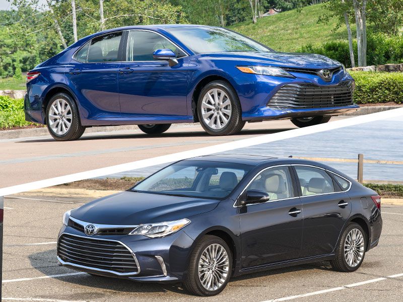 2018 Toyota Camry vs Toyota Avalon exterior 