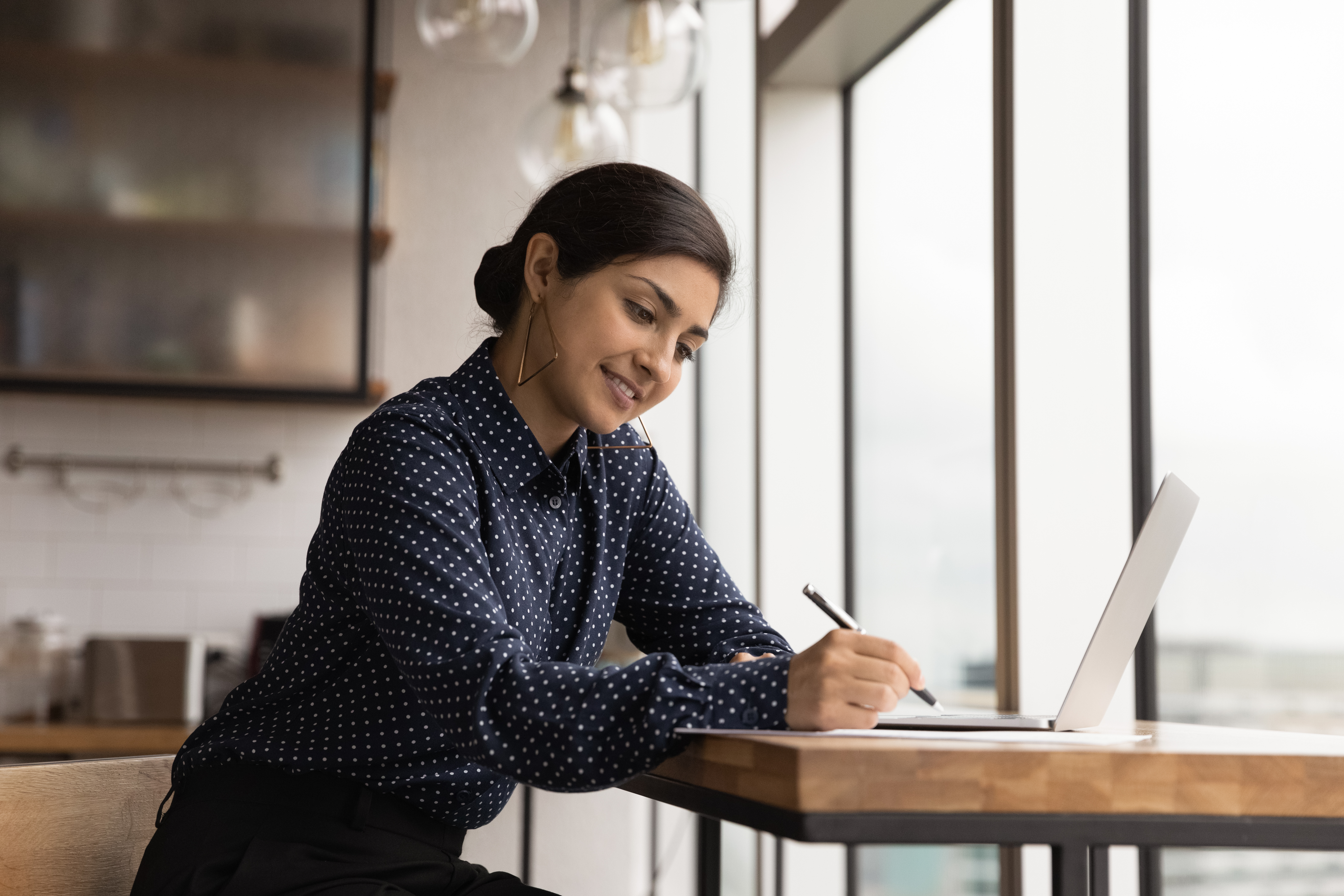 woman working from home