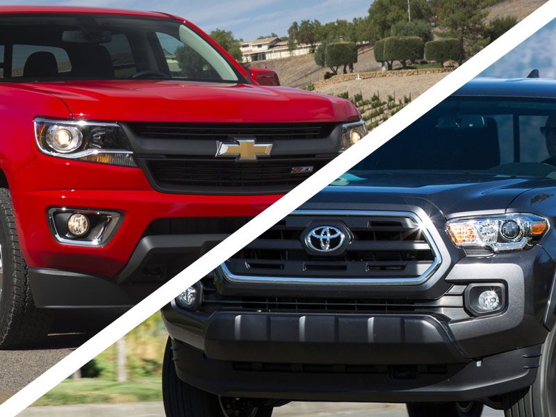 Chevrolet Colorado vs Toyota Tacoma grilles 