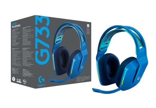 Imagem do produto Headset Gamer Sem Fio Logitech G733 7.1 Dolby Surround - Azul em Carrefour