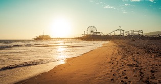 Sunsetting at a beach in Los Angeles