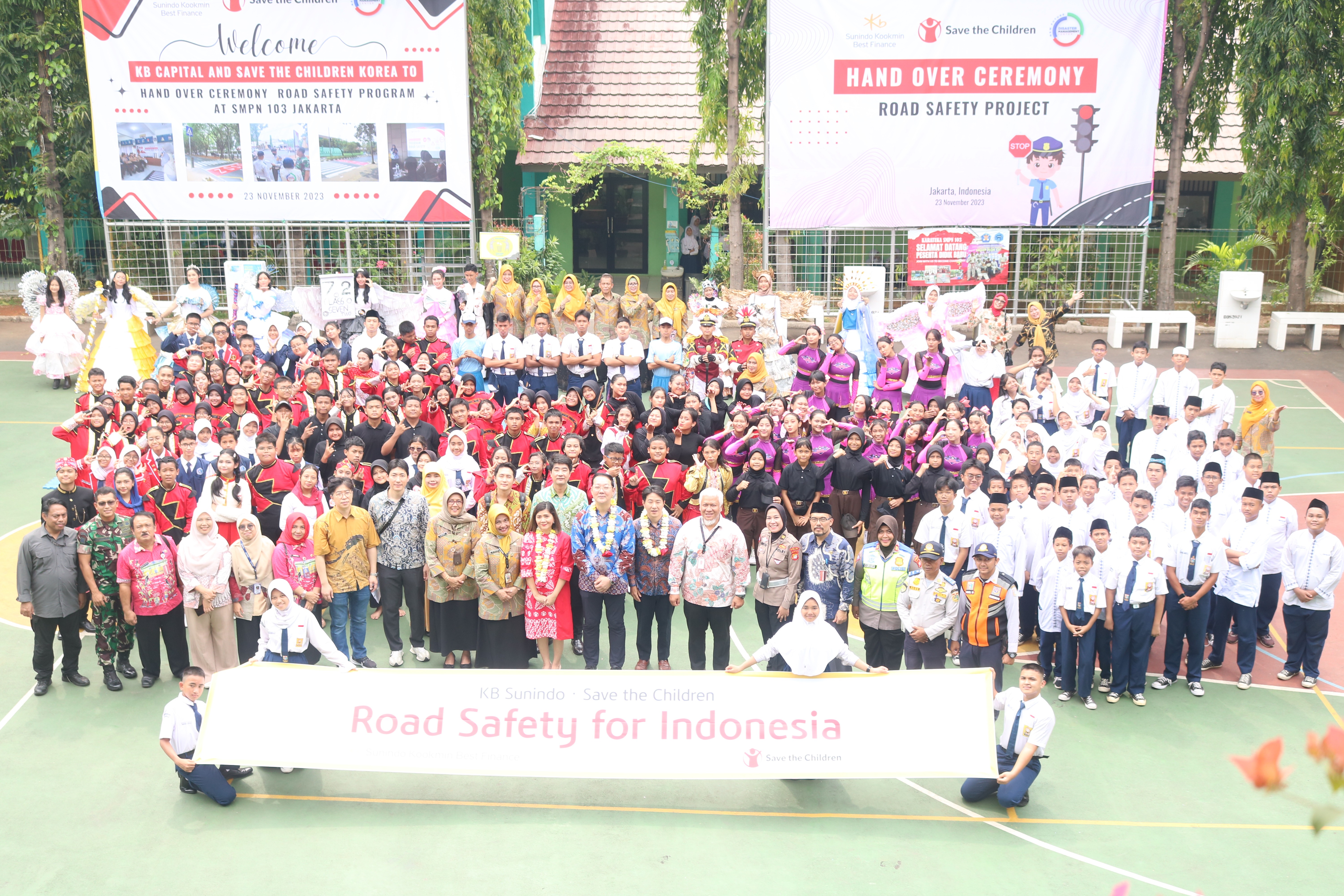 NFDMC bekerjasama dengan Save the Children dukung penyediaan Fasilitas Zona Selamat Sekolah (ZoSS) melalui Road Safety Program di Jakarta Timur