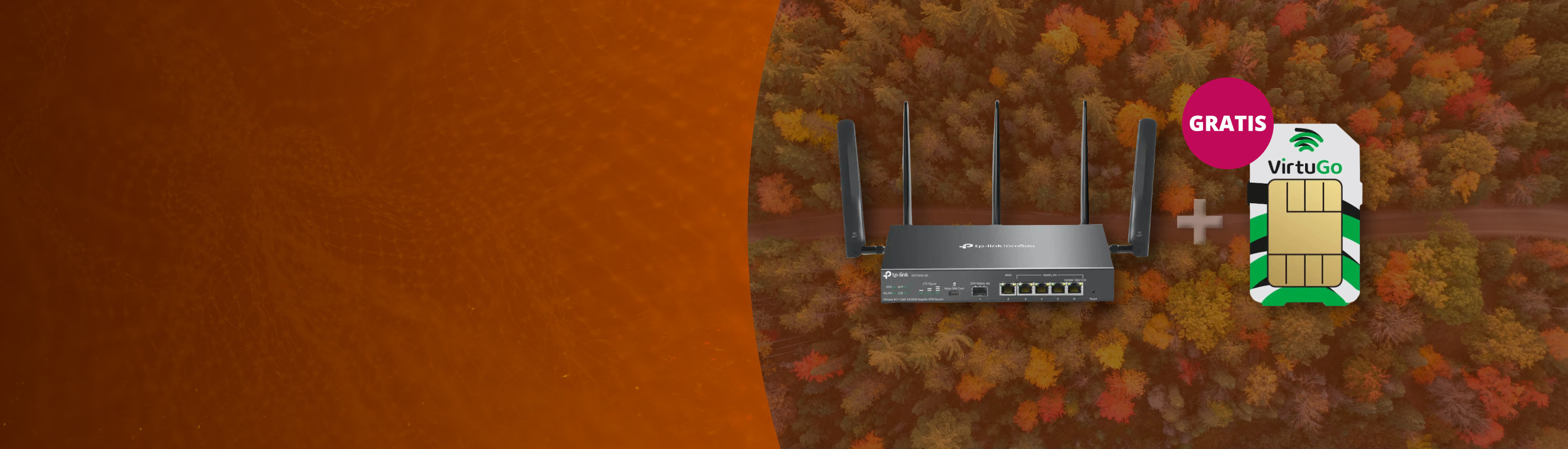 TP-Link 4G VPN router met VirtuGo data simkaart