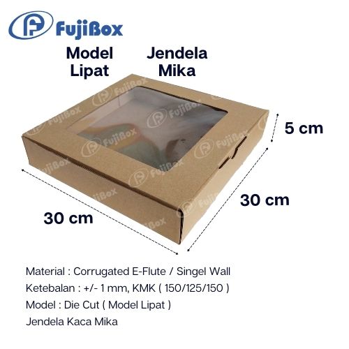 FUJIBOX DUS KARTON | CB KACA 30 x 30 x 5 | KARDUS JENDELA MIKA