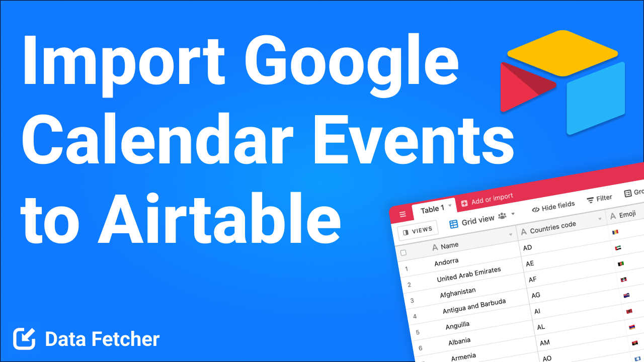 How to Import Google Calendar events into Airtable (Integration)