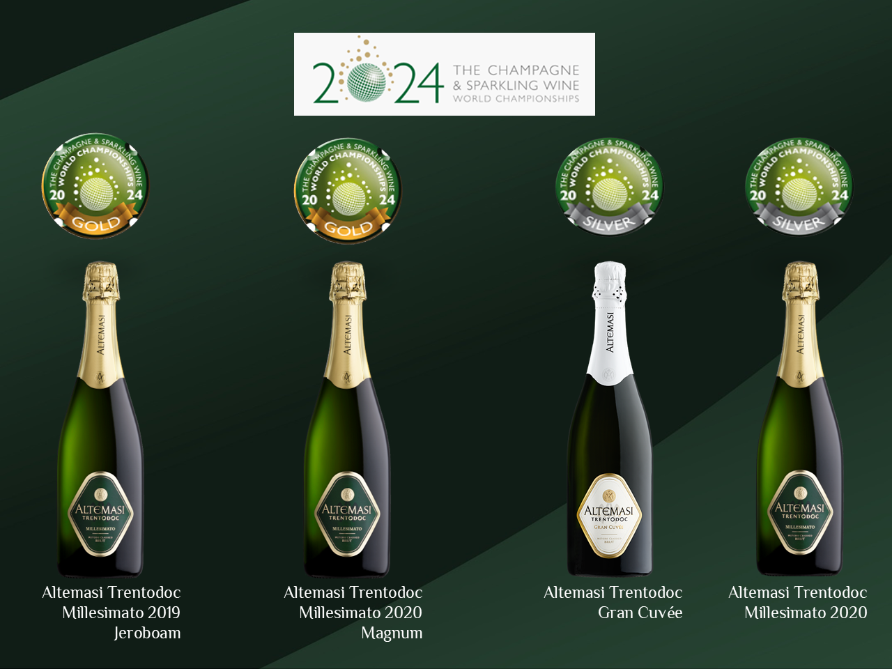 Altemasi Trentodoc premiato da The Champagne & Sparkling Wine World Championships 2024