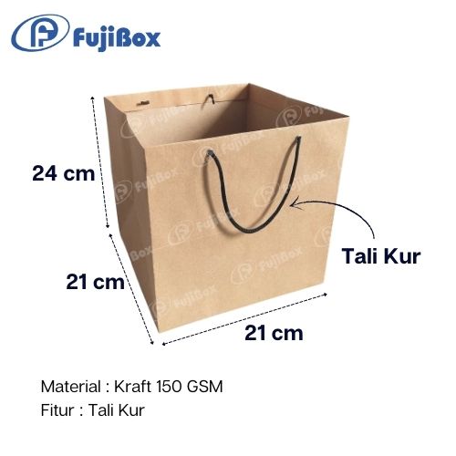 FUJIBOX KRAFT | PAPER BAG 21 x 21 x 24 | TAS KRAFT JINJING