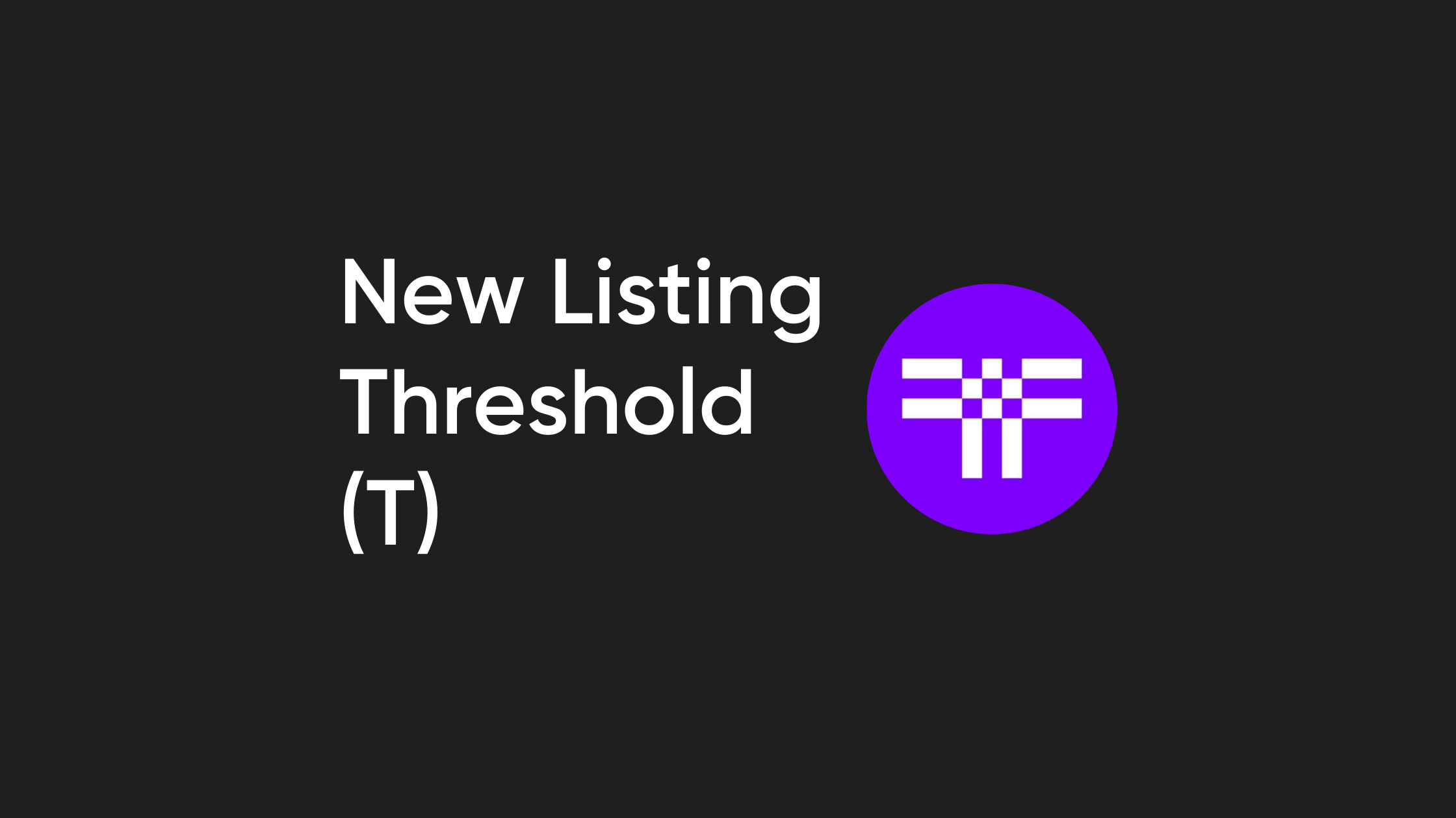 Bitvavo lists Threshold (T)