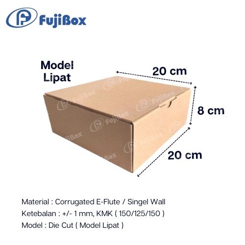 FUJIBOX DUS KARTON | CORRUGATED 20 x 20 x 8 | KARDUS BOX TEBAL