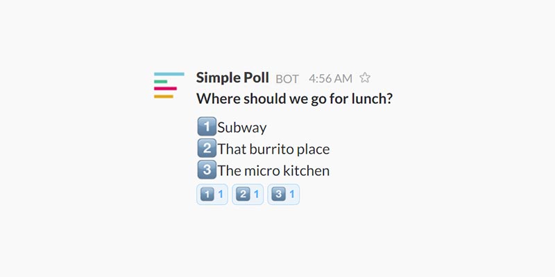 Simple Poll: Your New Fave Slack Bot