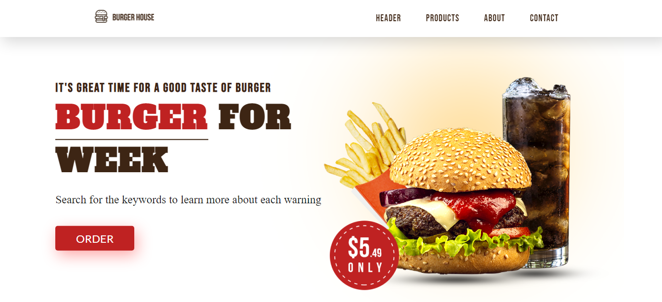 Fast Food Website