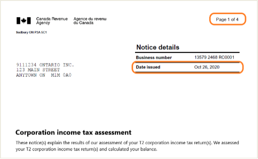 CRA Corporation Income Tax Assessment-Page 1.png