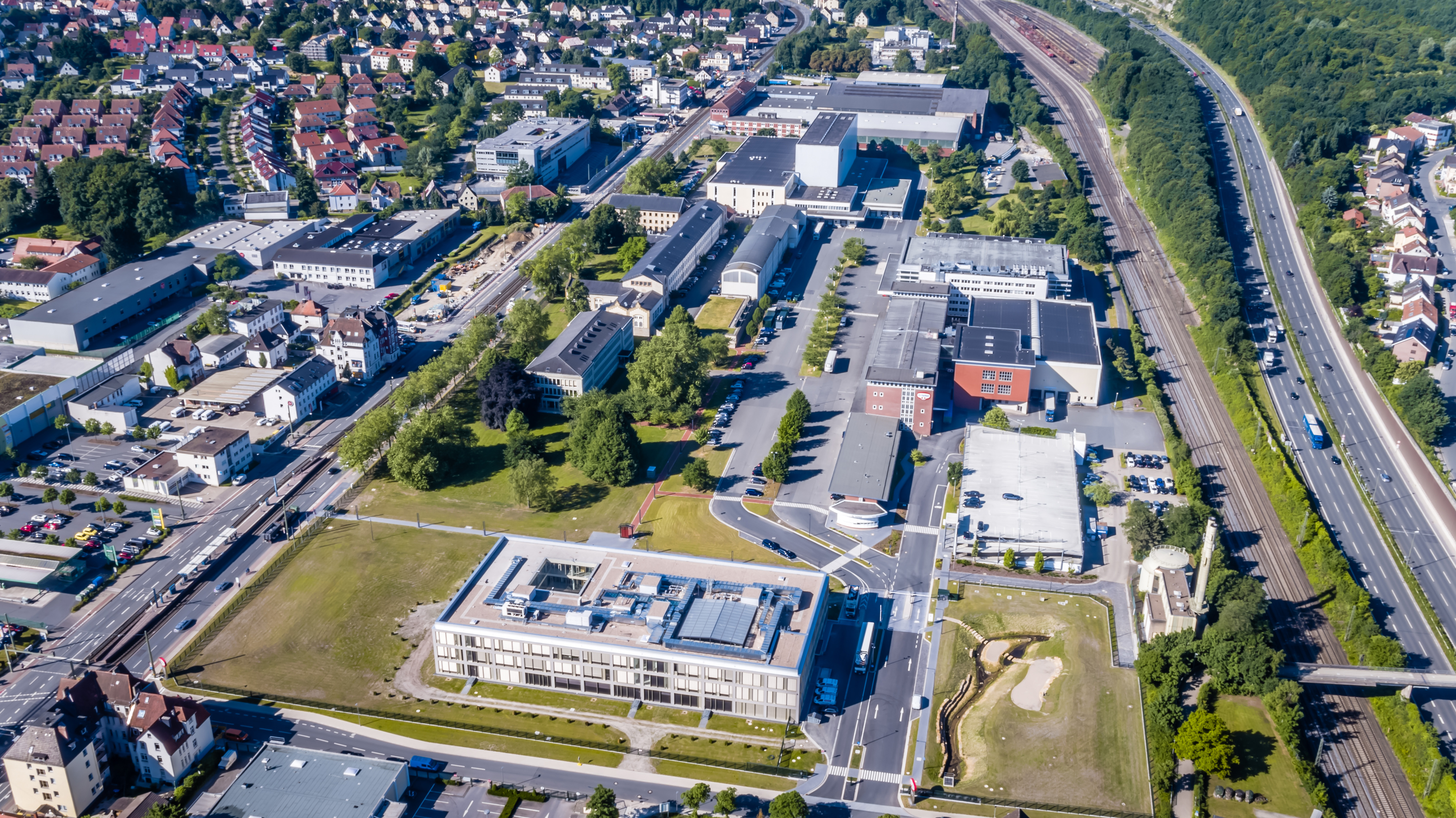 Dr. Oetker Plant Bielefeld and R+D Center Aerial View