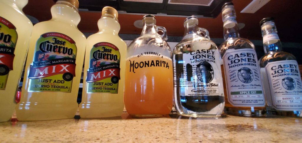 They produce a variety of moonshines, bourbons, and moonaritas.