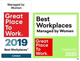GPTW Managed by Women Badge - Canada