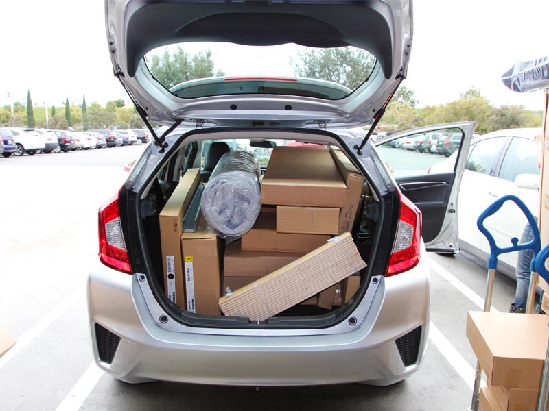 Billy bookcase deals fit in car